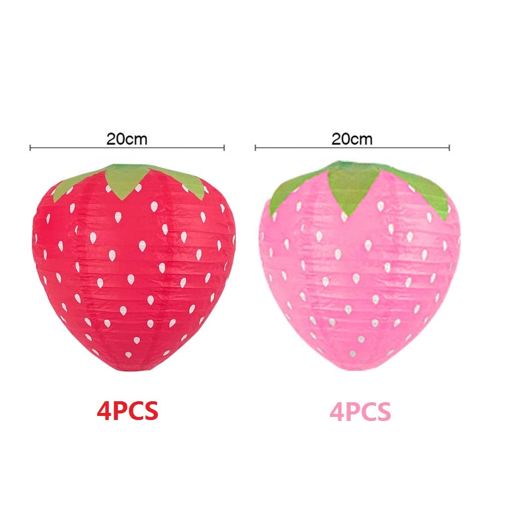 Amazon.com: 8PCS Red and Pink Strawberry Lanterns for Fruit Themed